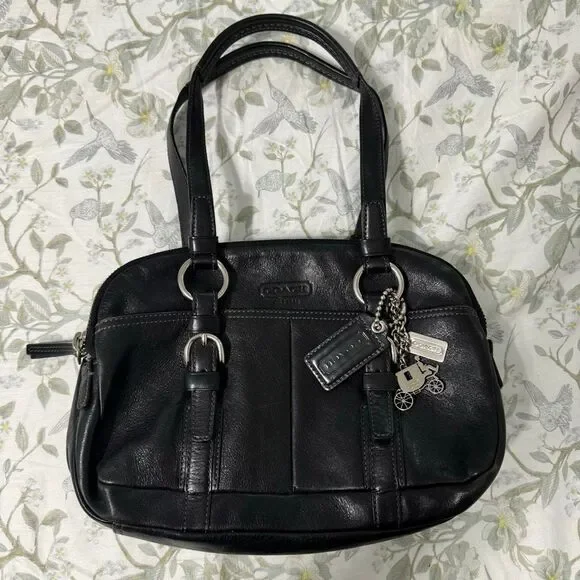 Coach | Bags | Coach Vintage Y2k Black Leather Keychain Shoulder